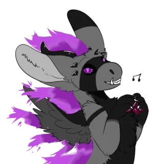 😈 Anthro, Furry, Monstre, Créature, Fantasy, Cartoon telegram sticker