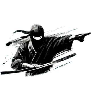 👉 Ninja, Artes Marciales, Guerrero, Katana, Espada, Pelea whatsapp sticker