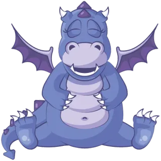 😖 дракон, мультфильм, фэнтези, милый, животное whatsapp sticker