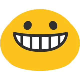 😀 Emoji, Uśmiech, Szczęśliwy, Żółty, Kreskówka, Radosny, Wyraz telegram sticker