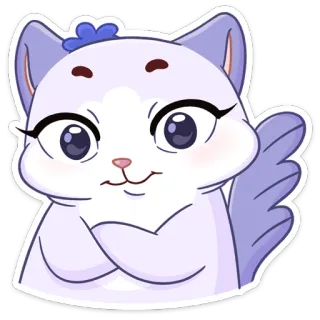 ☺️ cat, cute, animal, kawaii, sticker, cartoon, funny, pet whatsapp sticker