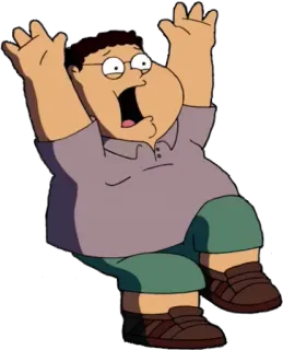 😱 Chris Griffin Family Guy 卡通, 电视剧, 克里斯·格里芬, 恶搞之家, 害怕, 震惊 telegram sticker