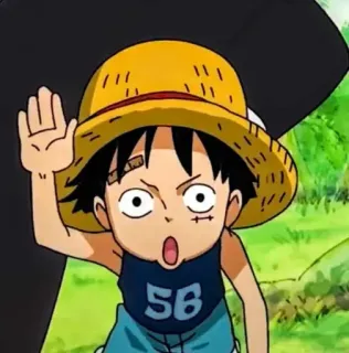 😄 Luffy One Piece Anime, Kartun, One Piece, Luffy, Topi Jerami, Karakter, Manga telegram sticker