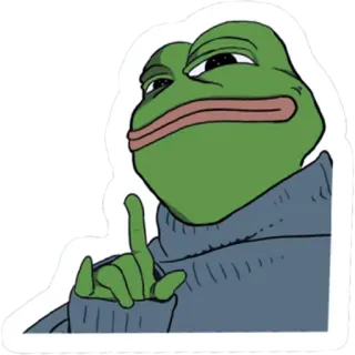 ☝️ Pepe the Frog pepe, frog, meme, internet whatsapp sticker