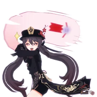 😵 Hu Tao Genshin Impact Anime, Video game, Genshin Impact, Hu Tao, Waifu, Fantasma telegram sticker