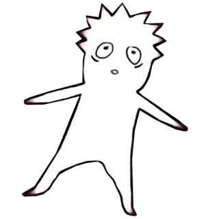 😣 figur, abstrakt, kunst, zeichnung, skizze, cartoon telegram sticker