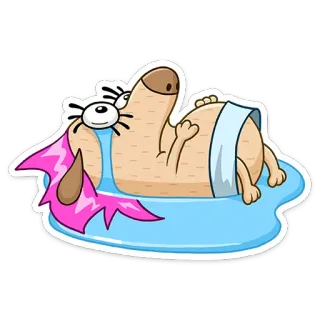 😭 chien, dessin animé, animal, mignon, drôle, fantaisiste whatsapp sticker