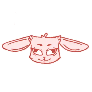 🙃 thỏ, dễ thương, động vật, hoạt hình telegram sticker