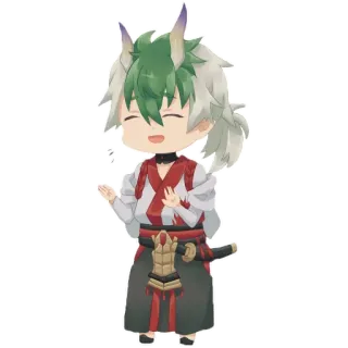 😅 anime, manga, chibi, cute, character, cartoon, art telegram sticker