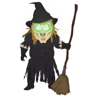 🧙‍♂ แม่มด, ฮาโลวีน, เวทมนตร์, ไม้กวาด, คาถา telegram sticker