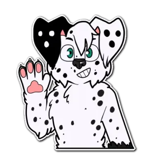 👋 dálmata, perro, animal, dibujo animado, pegatina, amigable, mascota, personaje whatsapp sticker