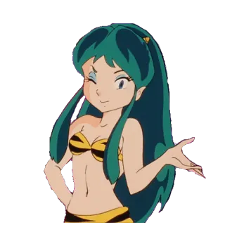 😉 Lum Invader Urusei Yatsura ลัม, อนิเมะ, Urusei Yatsura, ผู้หญิง, ตัวละคร, บิกินี telegram sticker