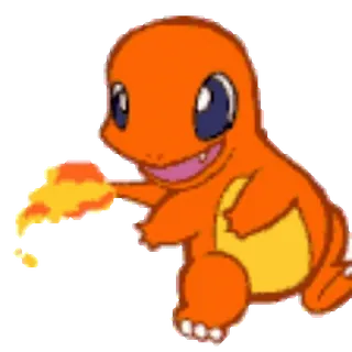🔥 Charmander Pokemon โปเกมอน, ฮิโตะคาเงะ, ไฟ, น่ารัก telegram sticker