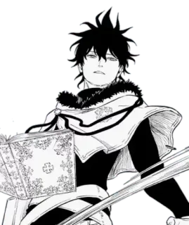 🧐 Yuno Black Clover anime, manga, fantasy, wizard, magic, Yuno, Black Clover whatsapp sticker
