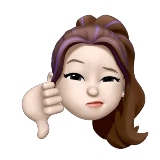 🦋 Daumen runter, Emoji, Ablehnung, Negativ telegram sticker