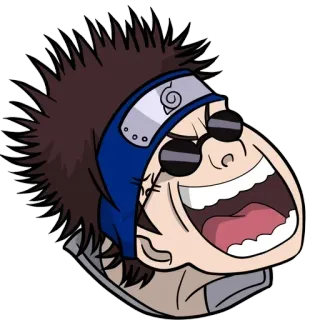 ⚡️ anime, ninja, smiling, cartoon, sunglasses whatsapp sticker