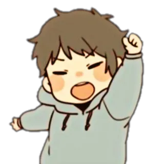 🌨 sticker, cartoon, junge, süß, anime, feier telegram sticker