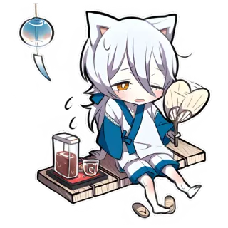🥵 อนิเมะ, มังงะ, จิบิ, คาวาอิ, สุนัขจิ้งจอก, แมว, การ์ตูน telegram sticker