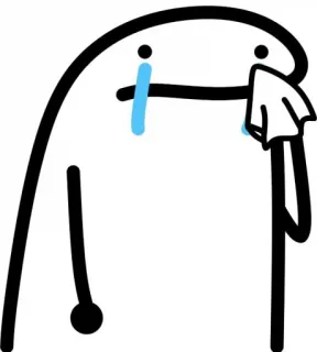 🥲 weinen, traurig, tränen, emotion, cartoon, figur telegram sticker