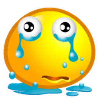 😰 emoji, pleurer, triste, larmes, émotion whatsapp sticker