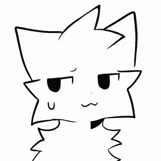 😥 cat, animal, cartoon, sketch, cute, funny, meme telegram sticker