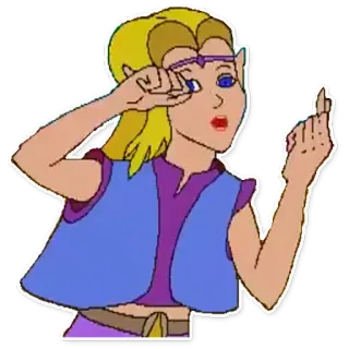 👸 Zelda The Legend of Zelda Zelda, Nintendo, Video Game, Elf, Princess, Middle Finger, Offensive telegram sticker
