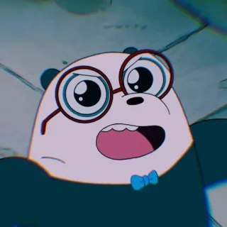 🐼 Panda We Bare Bears Cartoon, Bär, Brille, Panda, We Bare Bears telegram sticker