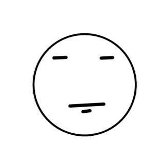 😑 Эмодзи, Лицо, Эмоция, Выражение, Стикер whatsapp sticker