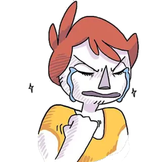 😭 울음, 화난, 슬픈, 좌절, 만화, 감정적 telegram sticker