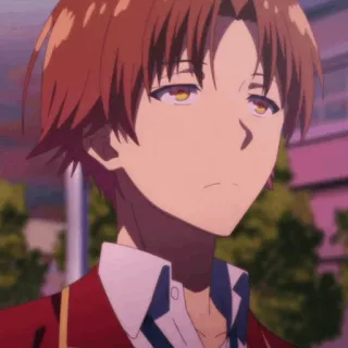🎲 Ayanokouji Kiyotaka Classroom of the Elite Anime, Escola, Estudante, Sem emoção, Sério whatsapp sticker