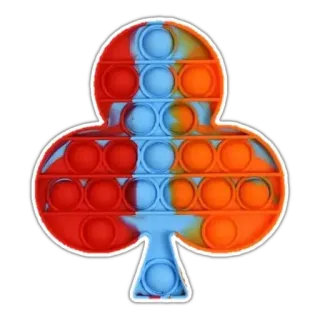♣ Pop It, Fidget Toy, Giocattolo, Club, Antistress, Giocattolo sensoriale whatsapp sticker