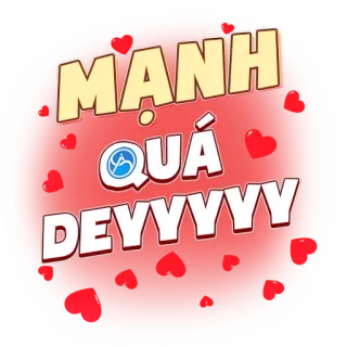 ✊️ MẠNH QUÁ DEYYYYYY vietnamita, frase, cuori, rosso telegram sticker