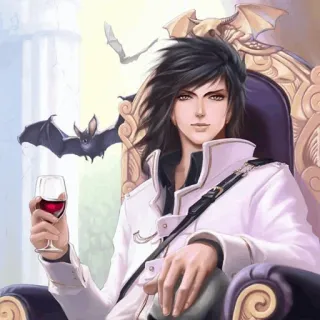 🍷 вампир, аниме, готика, вино, фэнтези, летучая мышь, мужчина telegram sticker