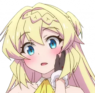 😯 anime, girl, blonde, cute, cartoon, character, manga telegram sticker