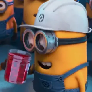 🍌 Minion Minion, kartun, animasi, konstruksi, pekerja, helm telegram sticker