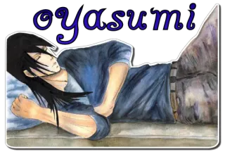 😴 oyasumi dormindo, anime, relaxar, descanso, boa noite whatsapp sticker