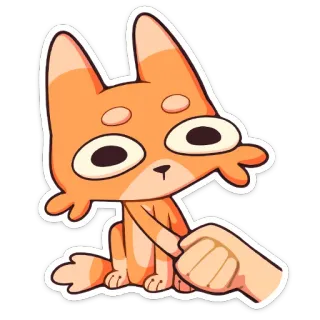 🤝 sticker, fox, cartoon, animal, cute, funny whatsapp sticker
