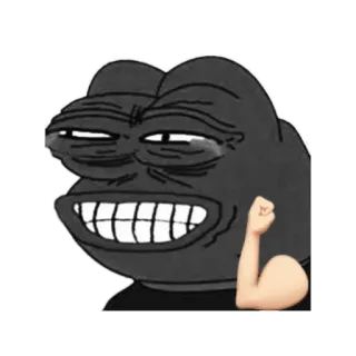 😂 Pepe the Frog pepe, katak, meme, budaya internet, kuat, lengan whatsapp sticker