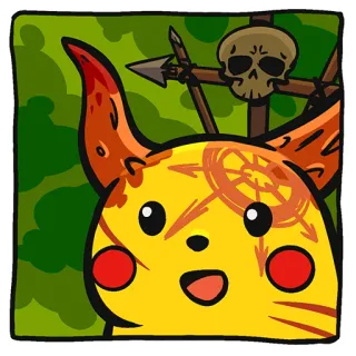 😦 Pikachu warhammer, chaos, pikachu, parodie, meme telegram sticker