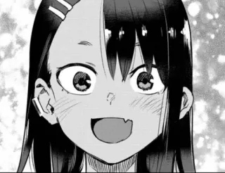 😃 Nagatoro Don't Toy with Me, Miss Nagatoro Anime, Manga, Nagatoro, Cartoon, Mädchen, lächelnd telegram sticker