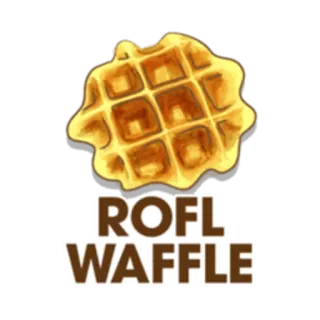 😝 ROFL WAFFLE waffle, cibo, divertente, scherzo, colazione whatsapp sticker
