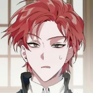 🗑 anime, manga, character, illustration, red hair telegram sticker