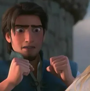 🖇 Flynn Rider Tangled Disney, Animación, Sorpresa, Dibujos animados, Divertido, Película telegram sticker