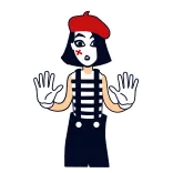 Mime Girl telegram stickers