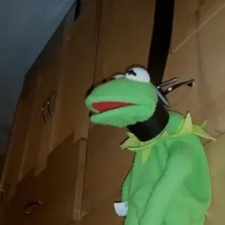😐 Kermit Kermit the Frog, Muppets, puppet, green, frog telegram sticker