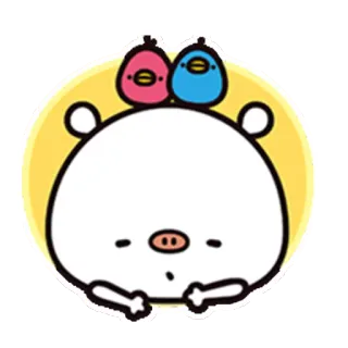 😪 carino, animale, sticker, cartone animato, uccello, orso telegram sticker