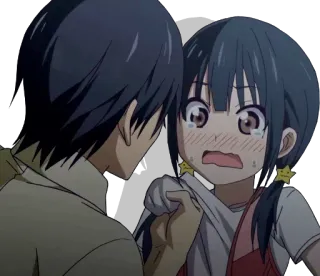 😡 anime, girl, crying, sad, emotional, conflict telegram sticker