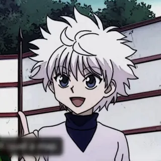 ⚽️ Killua Hunter x Hunter Киллуа Золдик, Аниме, Hunter x Hunter, Стикер, Мультфильм, Белые волосы telegram sticker