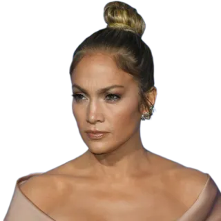 😠 Jennifer Lopez Jennifer Lopez, JLo, Celebrity, Singer, Actress, Bun Hairstyle telegram sticker