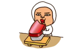 🍣 Cartone animato, Mangiare, Sushi, Personaggio, Divertente, Cibo whatsapp sticker